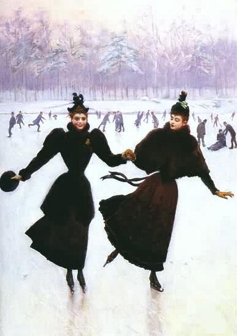 WikiOO.org – 美術百科全書 - 繪畫，作品 Jean Georges Béraud - 女子滑冰