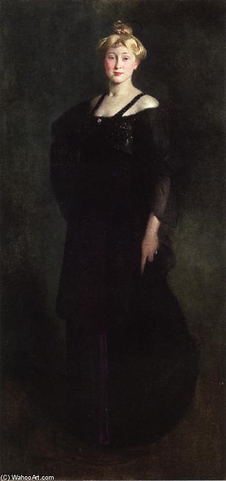 Wikioo.org - The Encyclopedia of Fine Arts - Painting, Artwork by John White Alexander - Woman in Black (also known as Portrait of Mrs. Paul Bartlett)