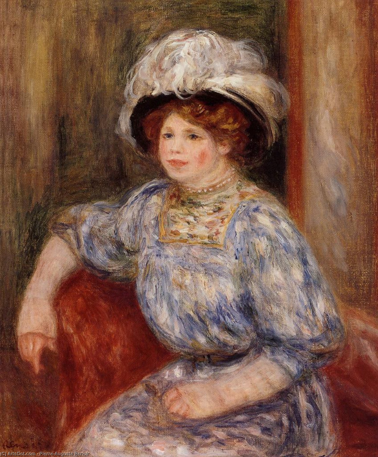 Wikioo.org - The Encyclopedia of Fine Arts - Painting, Artwork by Pierre-Auguste Renoir - Woman in Blue