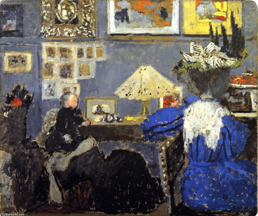 Wikioo.org - The Encyclopedia of Fine Arts - Painting, Artwork by Jean Edouard Vuillard - Woman in Blue (also known as At the Ransons')