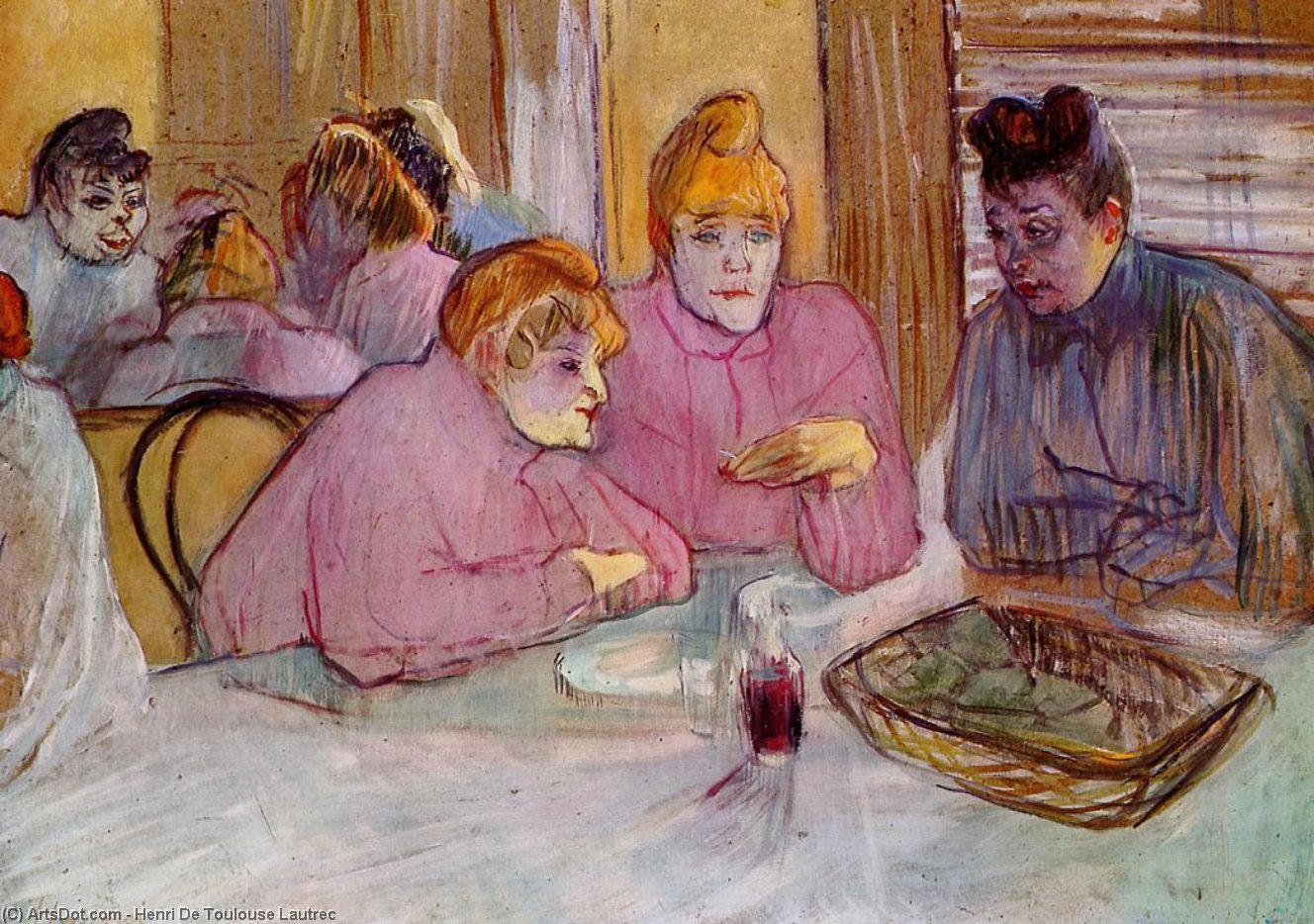 Wikioo.org - The Encyclopedia of Fine Arts - Painting, Artwork by Henri De Toulouse Lautrec - Woman in a Brothel
