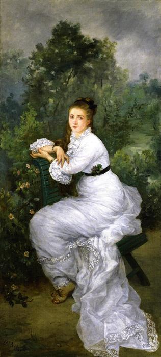 Wikioo.org - The Encyclopedia of Fine Arts - Painting, Artwork by Marie Bracqemond - Woman in the Garden