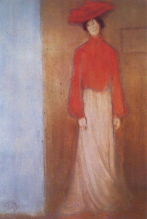 WikiOO.org - Güzel Sanatlar Ansiklopedisi - Resim, Resimler Jozsef Rippl Ronai - Woman in the Red Blouse