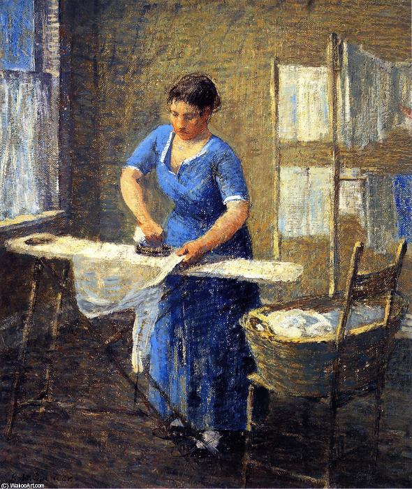 WikiOO.org - Enciclopédia das Belas Artes - Pintura, Arte por Robert Spencer - Woman Ironing