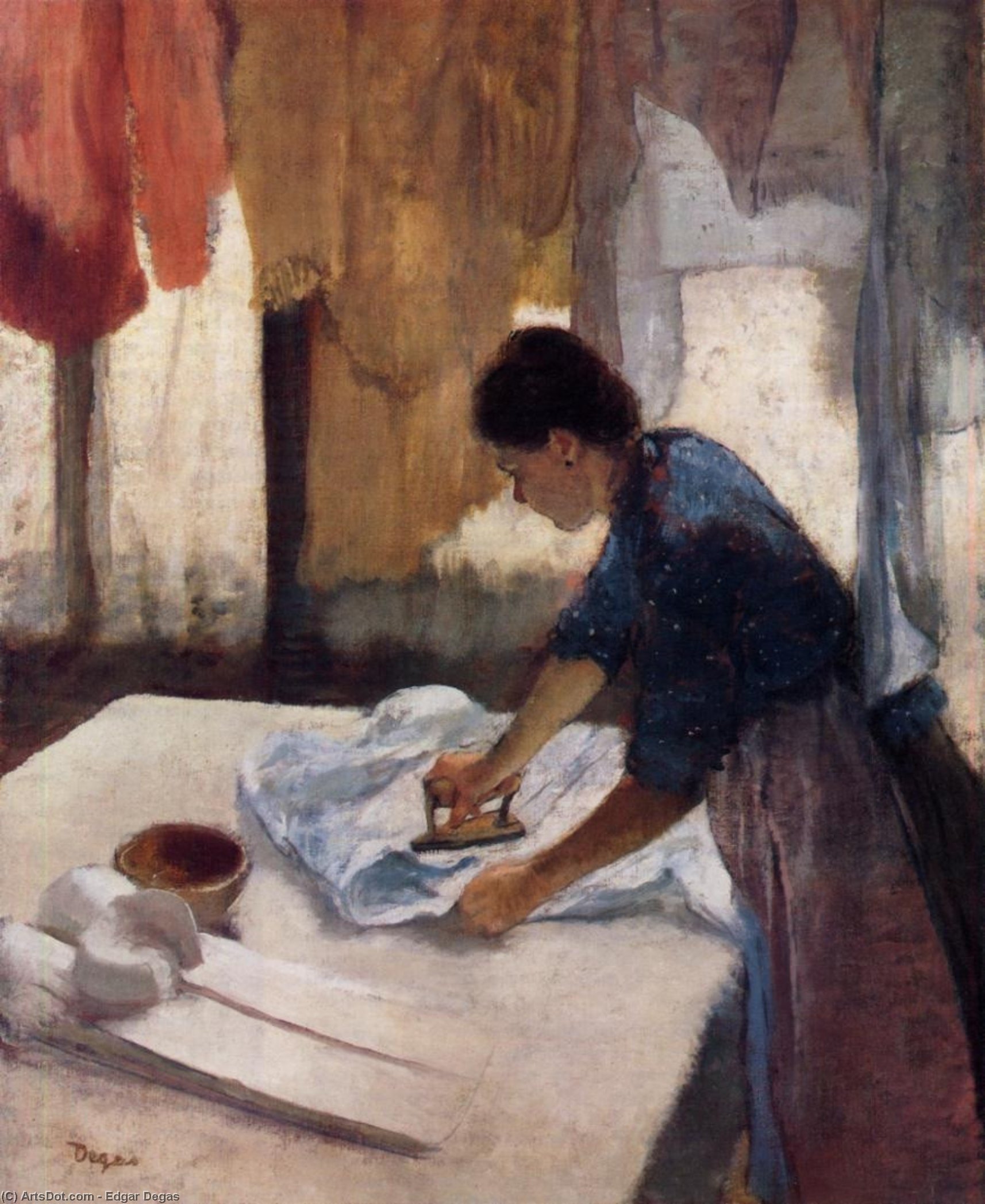 WikiOO.org - 百科事典 - 絵画、アートワーク Edgar Degas - 女性 アイロンがけ
