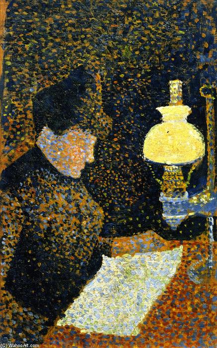 Wikioo.org – La Enciclopedia de las Bellas Artes - Pintura, Obras de arte de Paul Signac - mujer leyendo