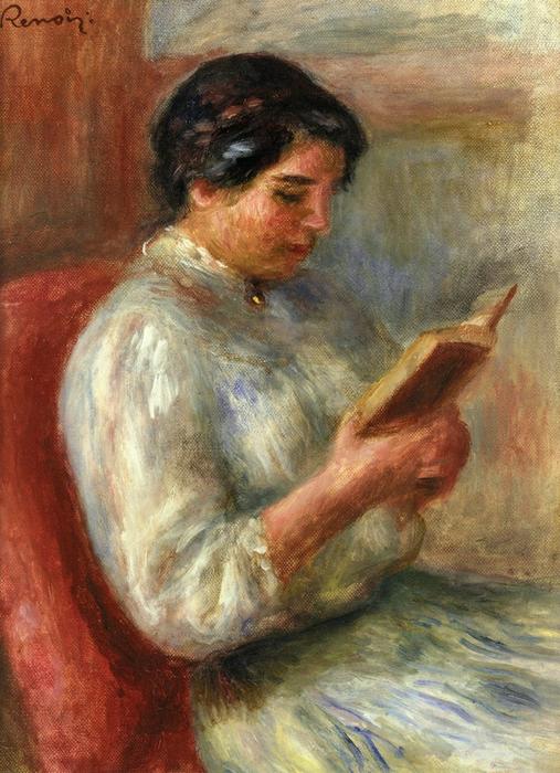 Wikioo.org - The Encyclopedia of Fine Arts - Painting, Artwork by Pierre-Auguste Renoir - Woman Reading