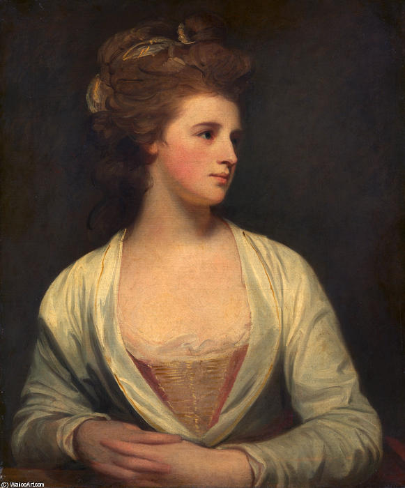 WikiOO.org - Encyclopedia of Fine Arts - Maleri, Artwork George Romney - A woman said to be Emily Bertie Pott