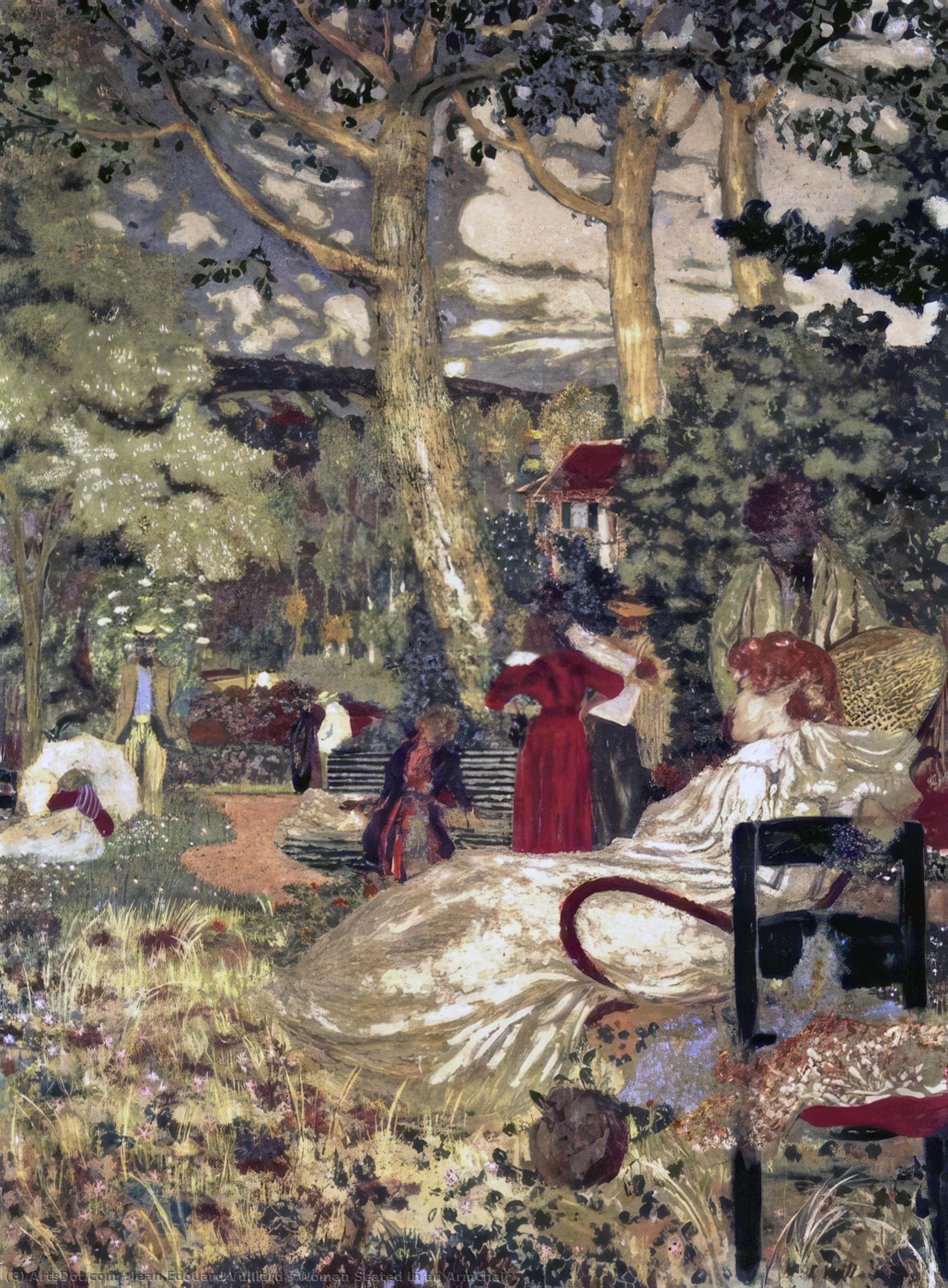 Wikioo.org – L'Enciclopedia delle Belle Arti - Pittura, Opere di Jean Edouard Vuillard - Donna seduta in poltrona