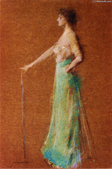 Wikioo.org – L'Enciclopedia delle Belle Arti - Pittura, Opere di Thomas Wilmer Dewing - donna in piedi