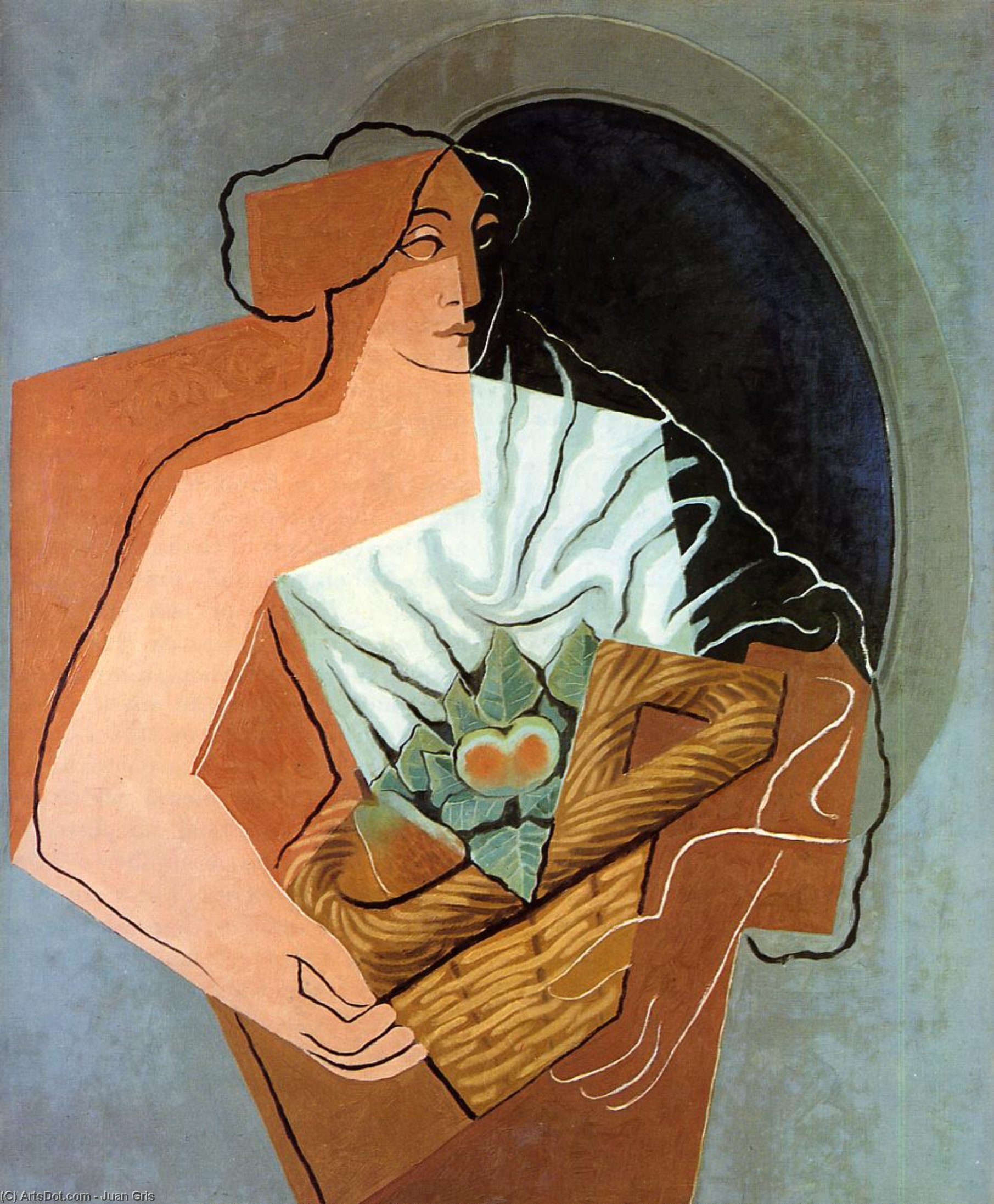 WikiOO.org - Εγκυκλοπαίδεια Καλών Τεχνών - Ζωγραφική, έργα τέχνης Juan Gris - Woman With Basket