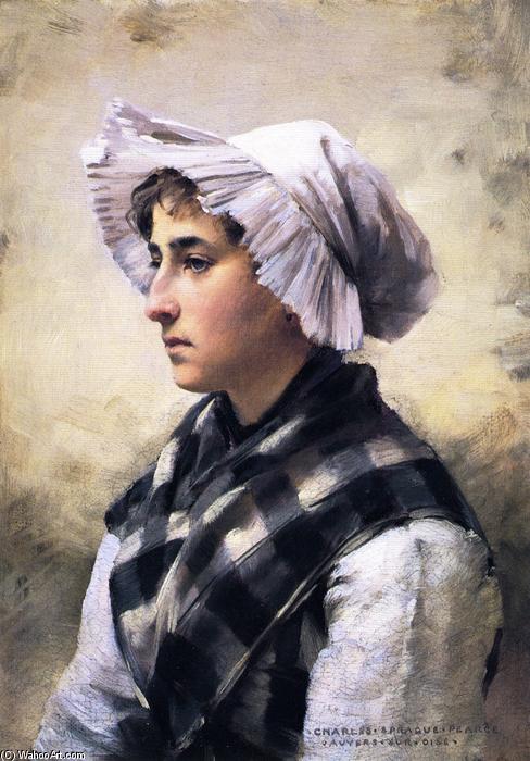 WikiOO.org - Енциклопедія образотворчого мистецтва - Живопис, Картини
 Charles Sprague Pearce - Woman with a Bonnet