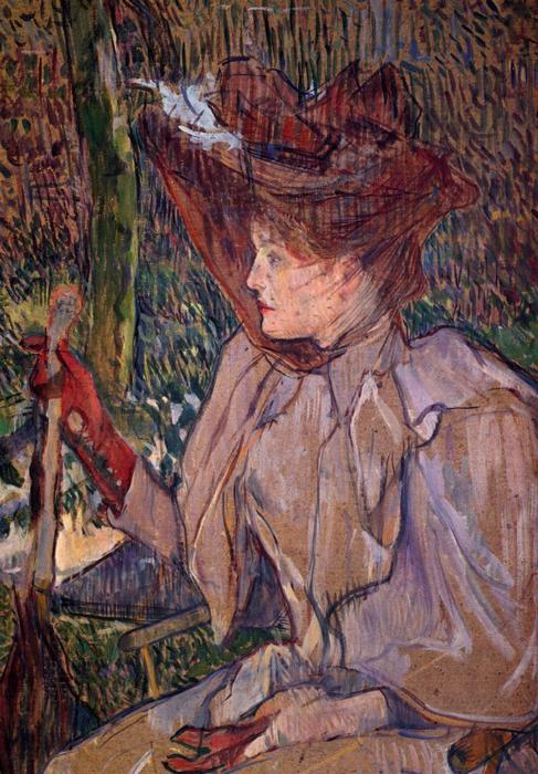 WikiOO.org - Encyclopedia of Fine Arts - Maalaus, taideteos Henri De Toulouse Lautrec - Woman with Gloves (also known as Honorine Platzer)