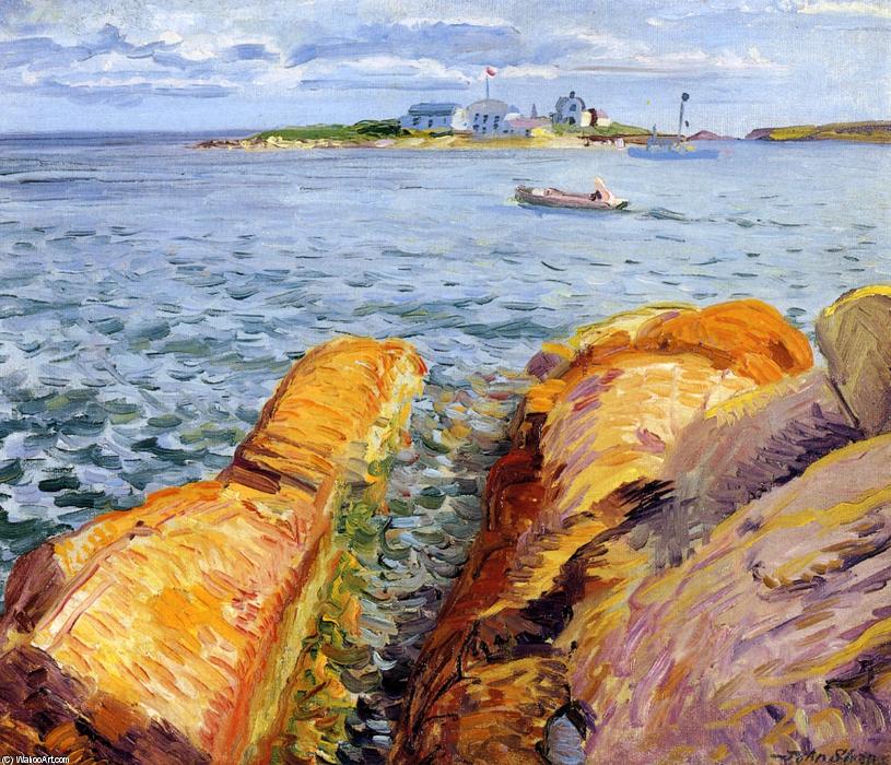 Wikioo.org - The Encyclopedia of Fine Arts - Painting, Artwork by John Sloan - Wonson's Rocks and Ten Pound Island
