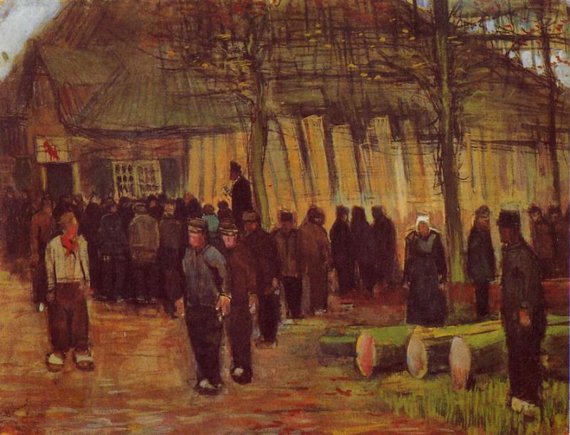 WikiOO.org – 美術百科全書 - 繪畫，作品 Vincent Van Gogh - 一个 木头  拍卖