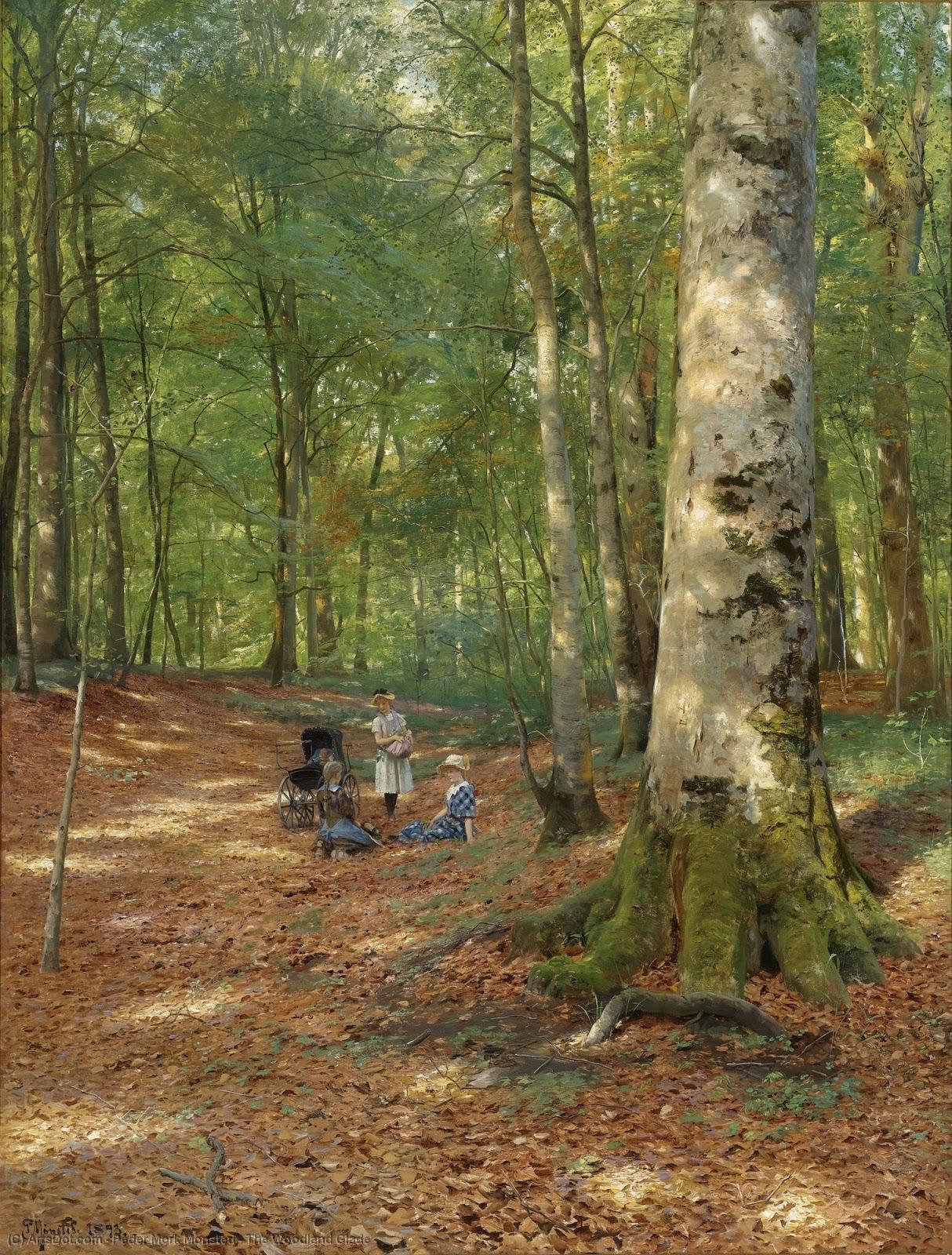 Wikioo.org - The Encyclopedia of Fine Arts - Painting, Artwork by Peder Mork Monsted - The Woodland Glade