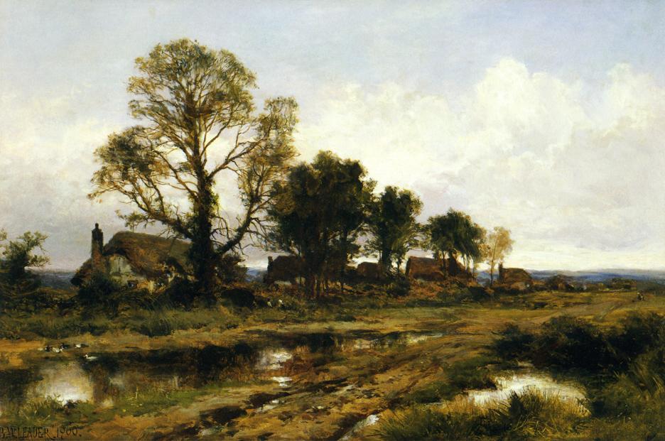Wikioo.org - The Encyclopedia of Fine Arts - Painting, Artwork by Benjamin Williams Leader - A Worcestershire Village