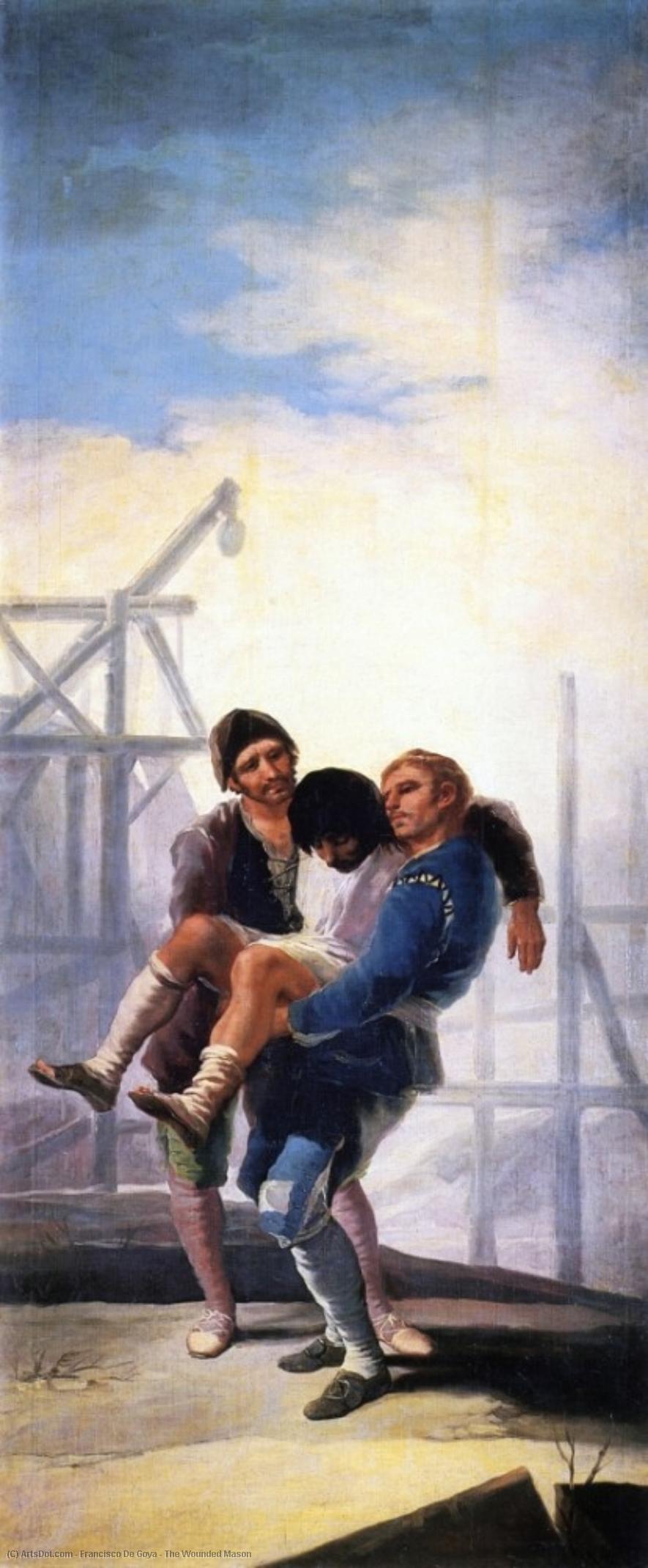 Wikioo.org - Die Enzyklopädie bildender Kunst - Malerei, Kunstwerk von Francisco De Goya - die verletzten Maurer