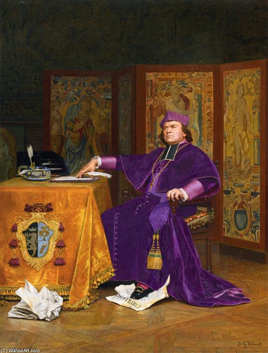Wikioo.org – L'Enciclopedia delle Belle Arti - Pittura, Opere di Jean Georges Vibert - L ira del vescovo