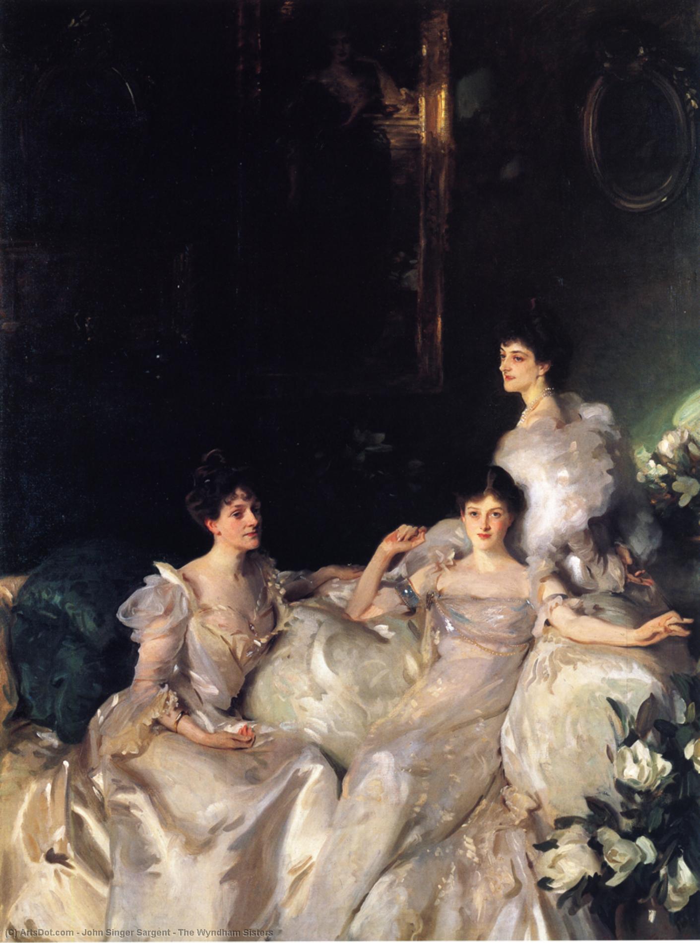 Wikioo.org - The Encyclopedia of Fine Arts - Painting, Artwork by John Singer Sargent - The Wyndham Sisters