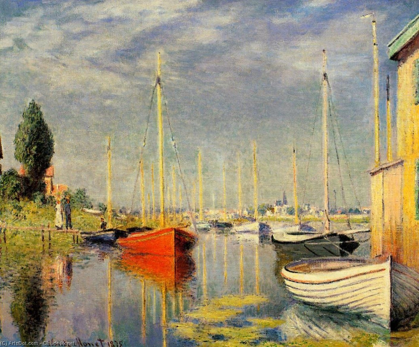 Wikioo.org - The Encyclopedia of Fine Arts - Painting, Artwork by Claude Monet - Yachts at Argenteuil