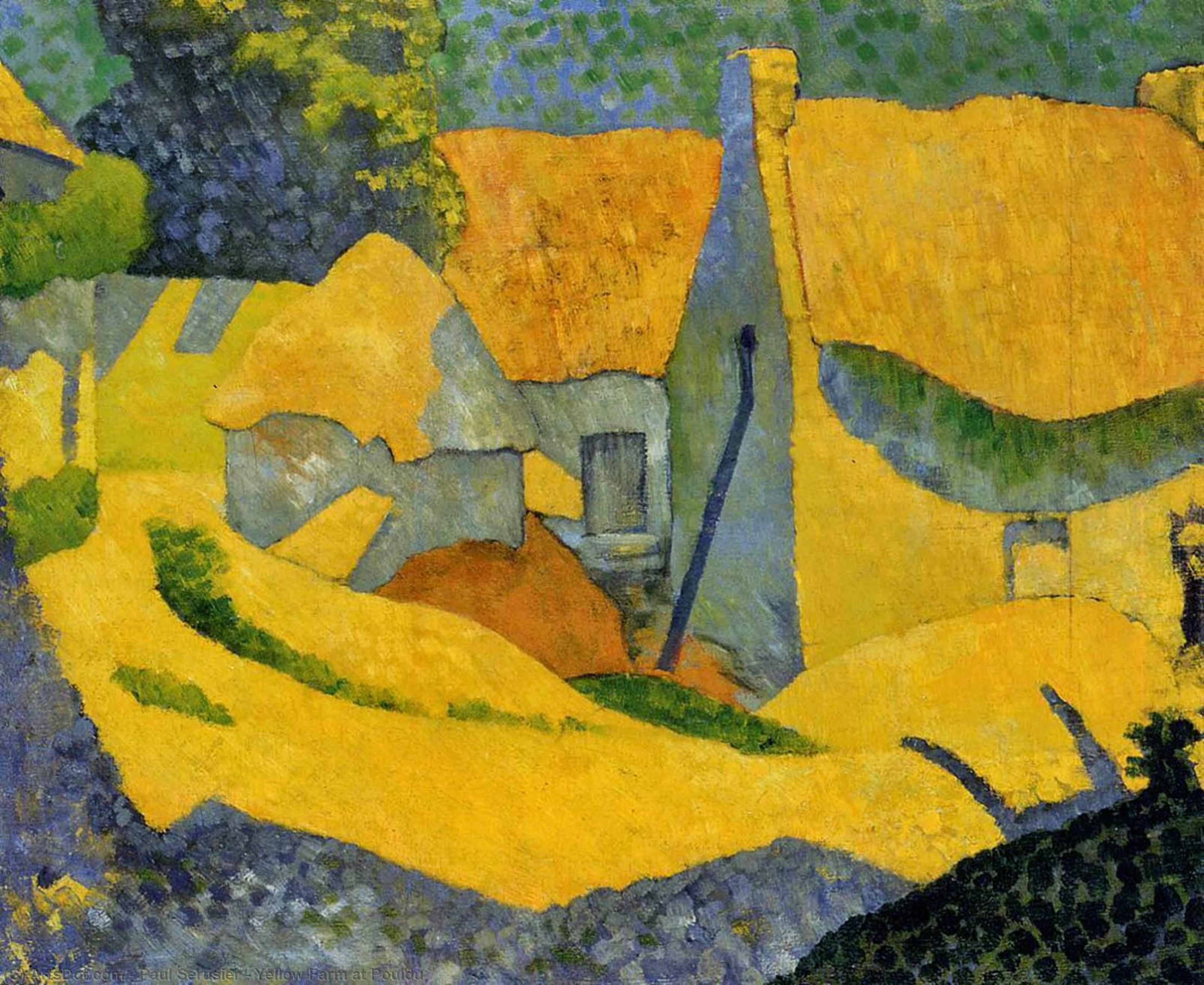 WikiOO.org - Εγκυκλοπαίδεια Καλών Τεχνών - Ζωγραφική, έργα τέχνης Paul Serusier - Yellow Farm at Pouldu