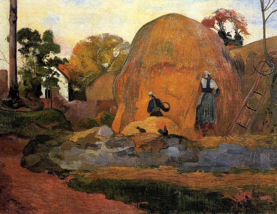 Wikioo.org - The Encyclopedia of Fine Arts - Painting, Artwork by Paul Gauguin - Yellow Haystacks (also known as Golden Harvest)