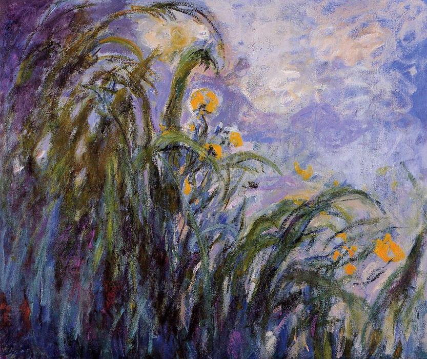 Wikioo.org - The Encyclopedia of Fine Arts - Painting, Artwork by Claude Monet - Yellow Irises