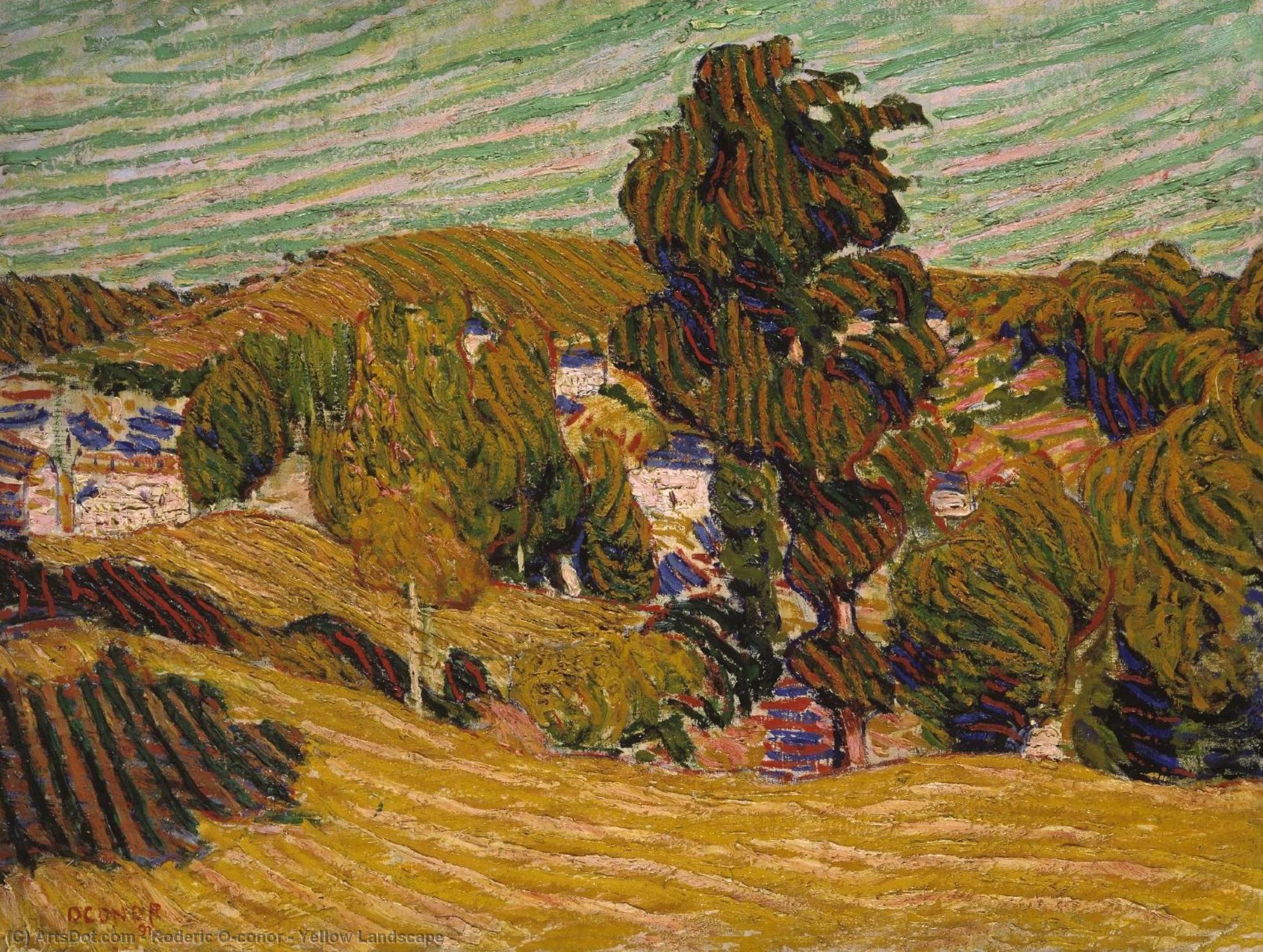 Wikioo.org - The Encyclopedia of Fine Arts - Painting, Artwork by Roderic O'conor - Yellow Landscape