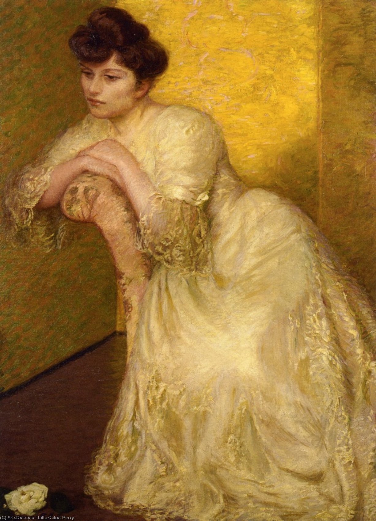 Wikioo.org - The Encyclopedia of Fine Arts - Painting, Artwork by Lilla Cabot Perry - The Yellow Screen