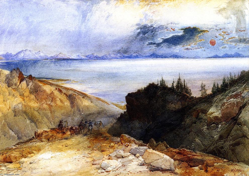 Wikioo.org - Die Enzyklopädie bildender Kunst - Malerei, Kunstwerk von Thomas Moran - Yellowstone Lake