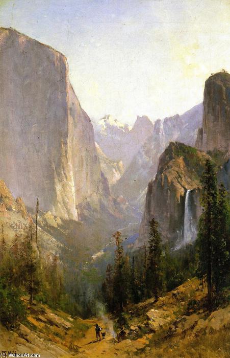 Wikioo.org – La Enciclopedia de las Bellas Artes - Pintura, Obras de arte de Thomas Hill - Yosemite Cascada