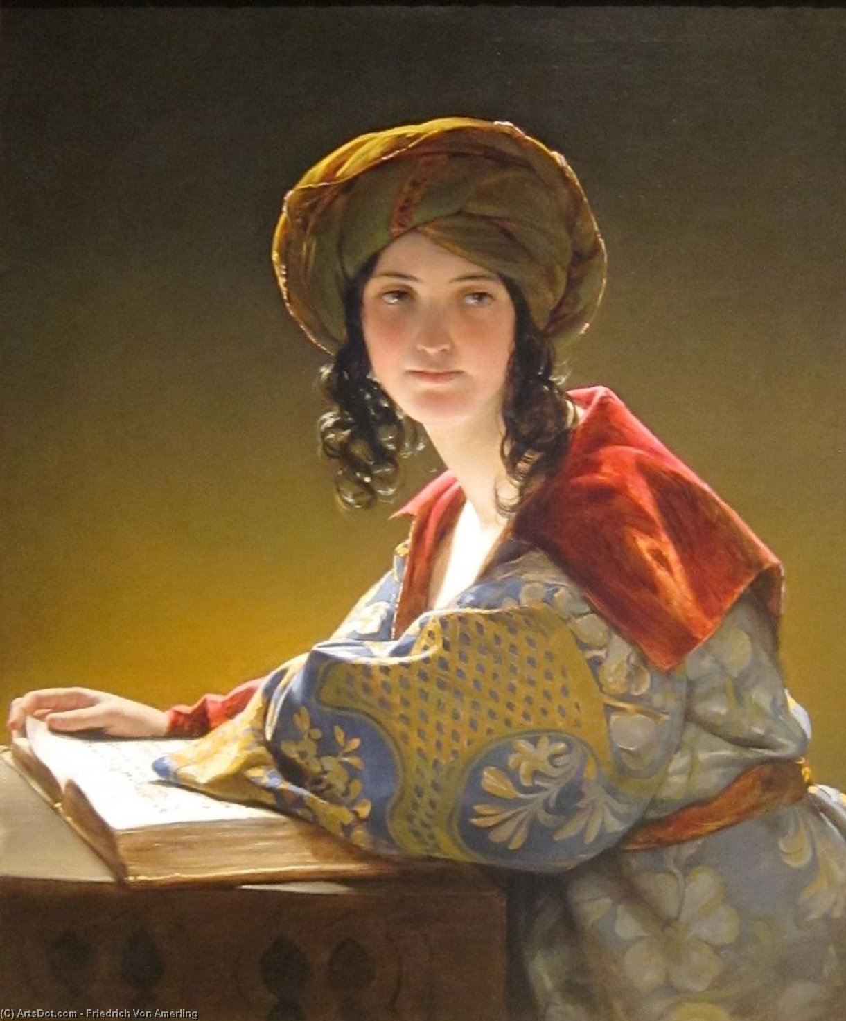 WikiOO.org – 美術百科全書 - 繪畫，作品 Friedrich Ritter Von Amerling - 年轻的 东部地区  女人