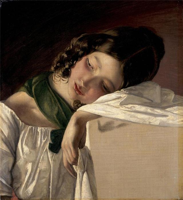 Wikioo.org - The Encyclopedia of Fine Arts - Painting, Artwork by Friedrich Ritter Von Amerling - Young Girl