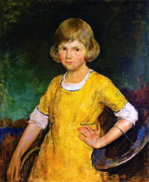 WikiOO.org - Encyclopedia of Fine Arts - Malba, Artwork Charles Webster Hawthorne - Young Girl in Yellow
