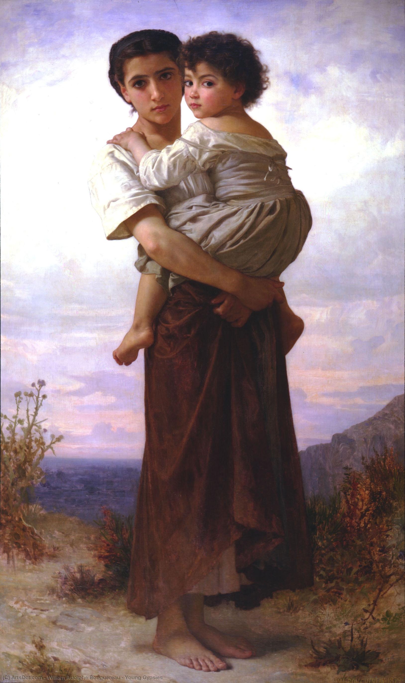 Wikioo.org - The Encyclopedia of Fine Arts - Painting, Artwork by William Adolphe Bouguereau - Young Gypsies