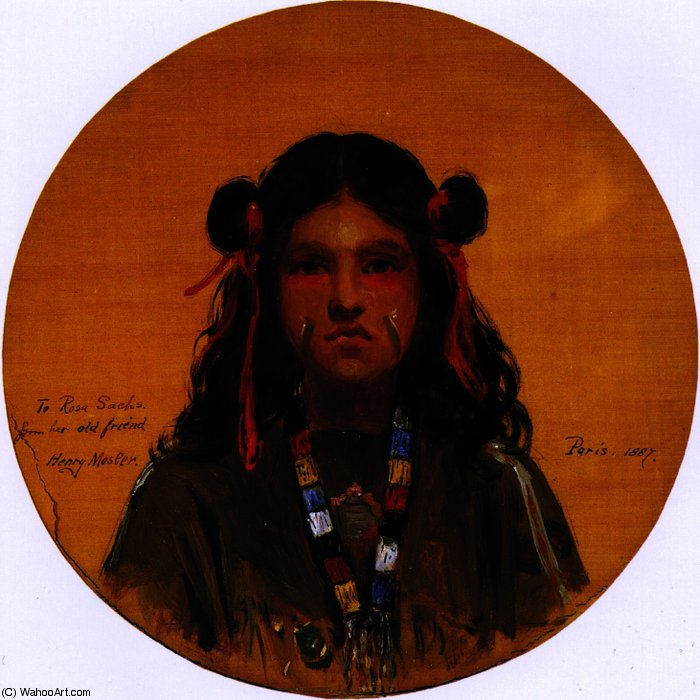 WikiOO.org - Енциклопедия за изящни изкуства - Живопис, Произведения на изкуството Henry Mosler - Young Indian Woman (also known as Young Indian Girl)