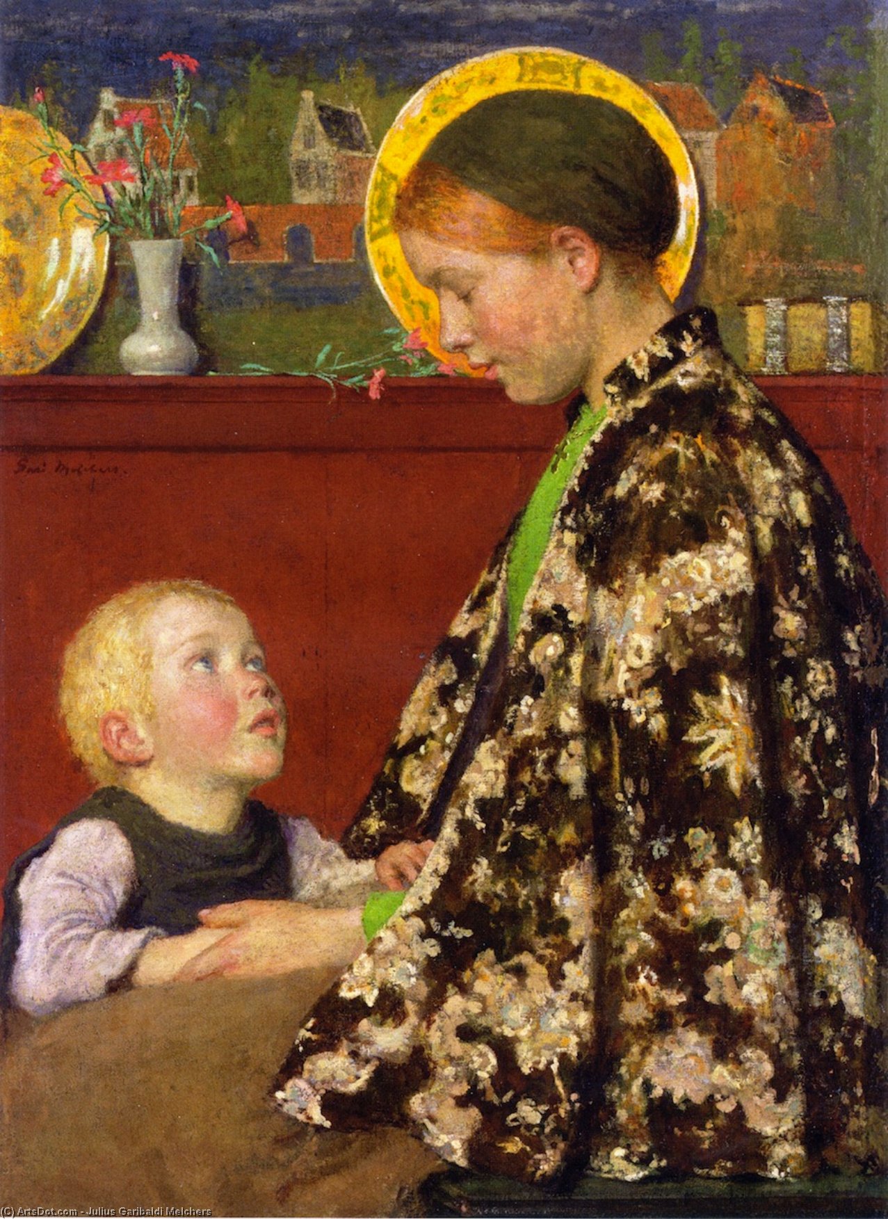 Wikioo.org - The Encyclopedia of Fine Arts - Painting, Artwork by Julius Garibaldi Melchers - Young Mother