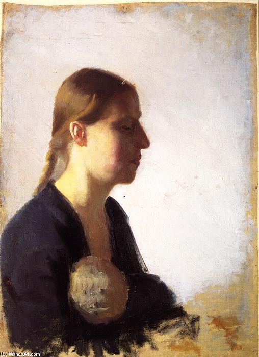 Wikioo.org – L'Encyclopédie des Beaux Arts - Peinture, Oeuvre de Anna Kirstine Ancher - jeunes mère avec  elle  enfant