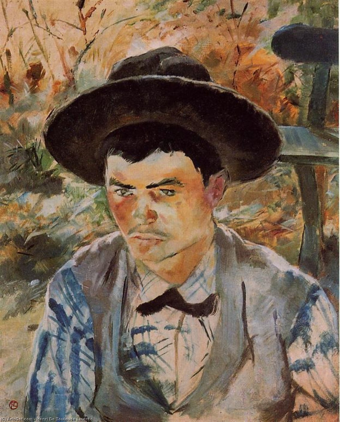 WikiOO.org – 美術百科全書 - 繪畫，作品 Henri De Toulouse Lautrec - 年轻的 Routy 在 Celeyran