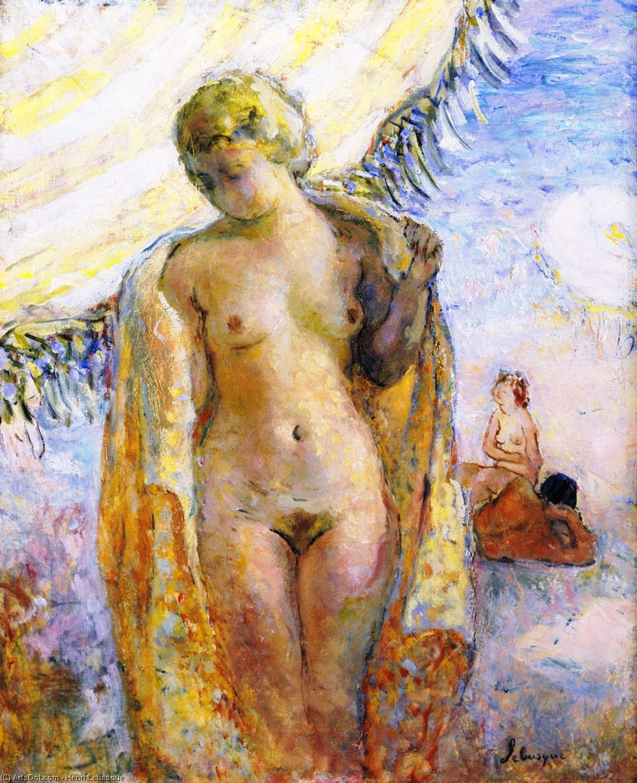 Wikioo.org - The Encyclopedia of Fine Arts - Painting, Artwork by Henri Lebasque - Young Woman at the Beach