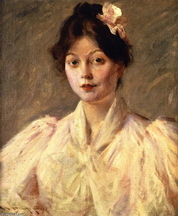 Wikioo.org - The Encyclopedia of Fine Arts - Painting, Artwork by William Merritt Chase - Young Woman in Pink