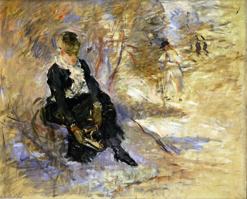 WikiOO.org - Εγκυκλοπαίδεια Καλών Τεχνών - Ζωγραφική, έργα τέχνης Berthe Morisot - Young Woman Putting on Her Skates