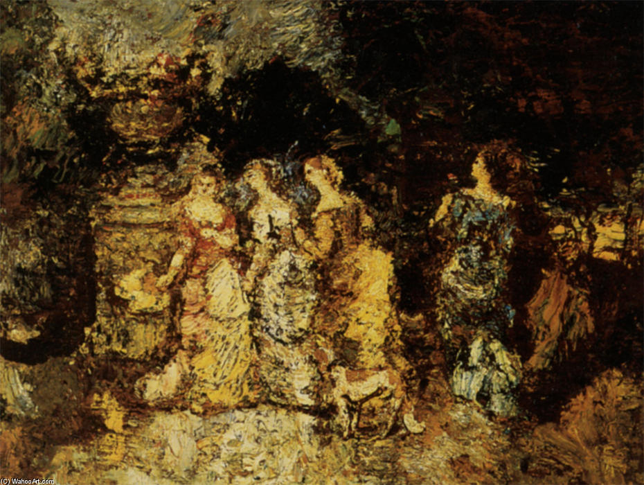 WikiOO.org - Encyclopedia of Fine Arts - Maľba, Artwork Adolphe Joseph Thomas Monticelli - Gallant party