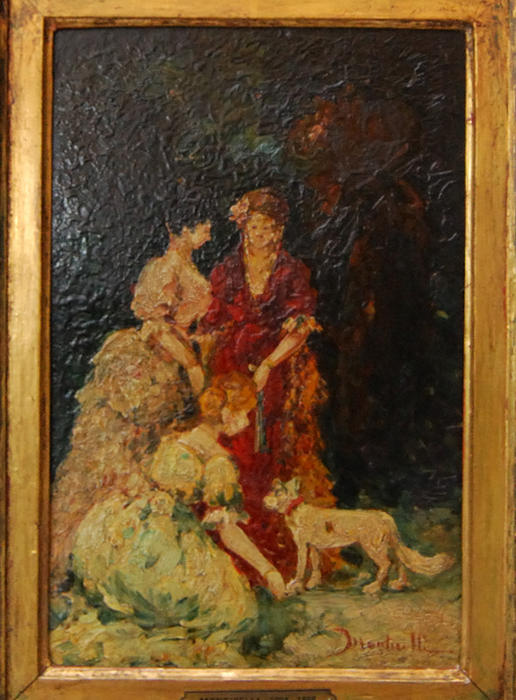WikiOO.org - אנציקלופדיה לאמנויות יפות - ציור, יצירות אמנות Adolphe Joseph Thomas Monticelli - Elegant gathering