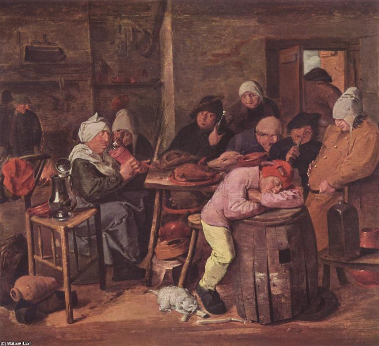 Wikioo.org - The Encyclopedia of Fine Arts - Painting, Artwork by Adriaen Brouwer - The Schlachtfest