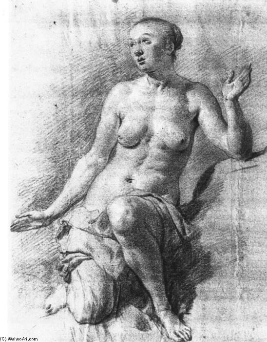 Wikioo.org - The Encyclopedia of Fine Arts - Painting, Artwork by Adriaen Van De Velde - Study of a Female Nude