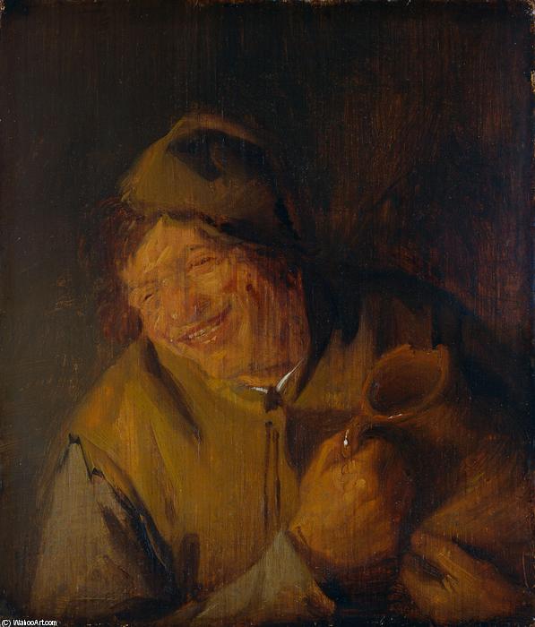 WikiOO.org - Encyclopedia of Fine Arts - Lukisan, Artwork Adriaen Van Ostade - The Merry Peasant