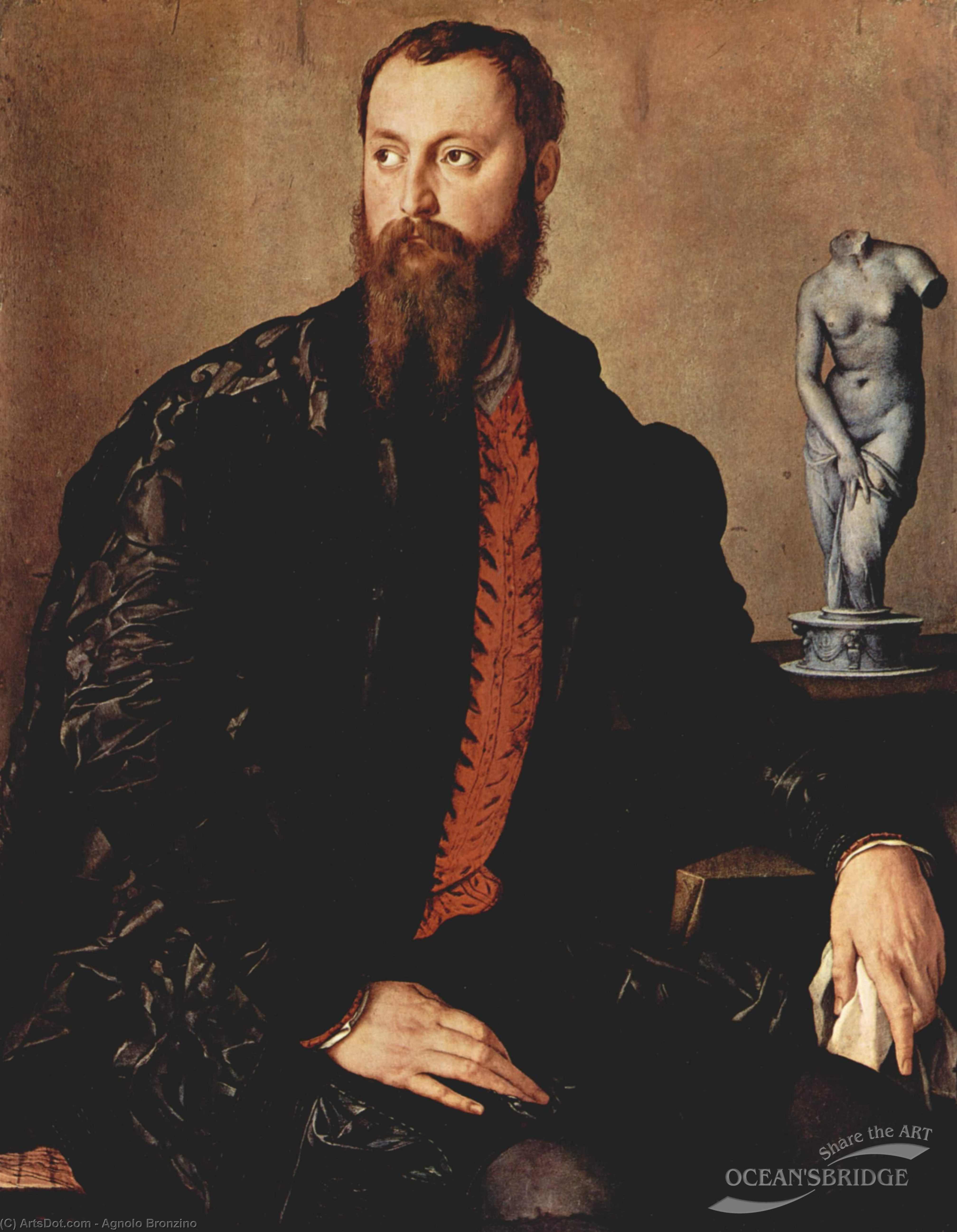 Wikioo.org - The Encyclopedia of Fine Arts - Painting, Artwork by Agnolo Bronzino - Portrait of a gentleman