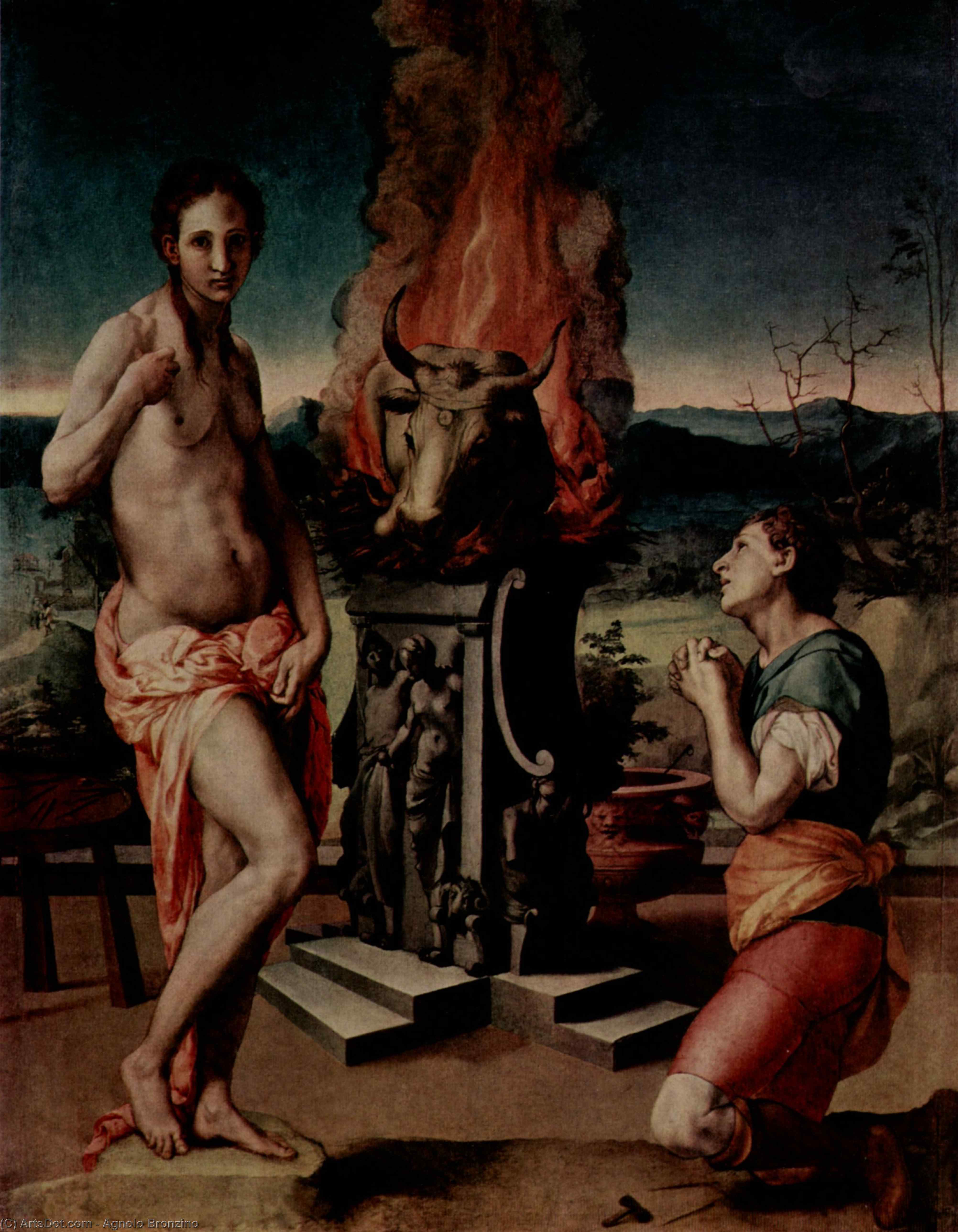 Wikioo.org - The Encyclopedia of Fine Arts - Painting, Artwork by Agnolo Bronzino - Galatea and Pygmalion